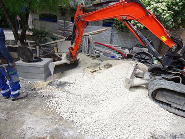 Pose de Gravier pour une cour à Dieppe | Société de Terrassement